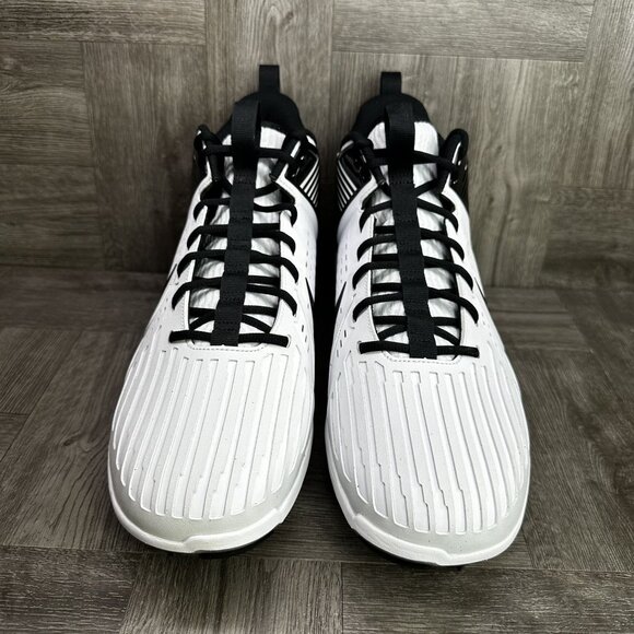 Nike Alpha Menace Strong Men's size 15 White Black Football Cleats DA5453-101 - Picture 2 of 8